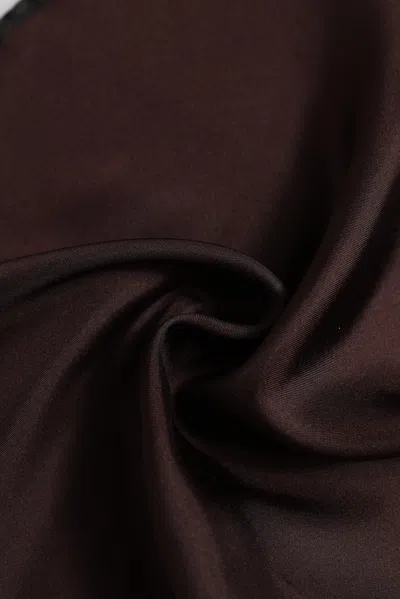 Dolce & Gabbana Brown Dg Crown Silk Square Men Foulard Men's Scarf