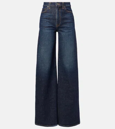 Khaite Abigail High Rise Straight Jeans In Blue