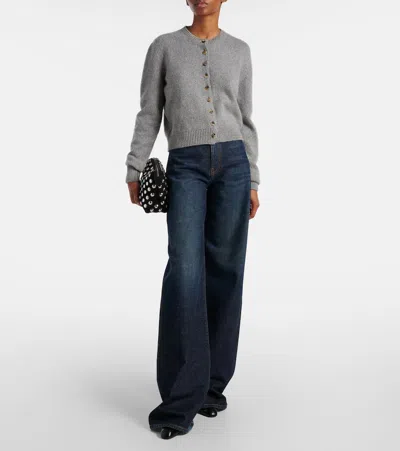 Khaite Abigail High Rise Straight Jeans In Blue