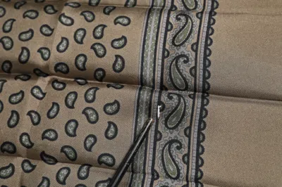 Pre-owned Dolce & Gabbana Brown Printed Neck Warmer Men Foulard Men's Scarf ()