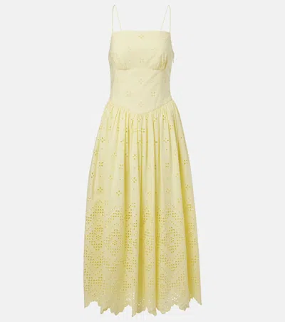 Self-portrait Broderie Anglaise Cotton Midi Dress