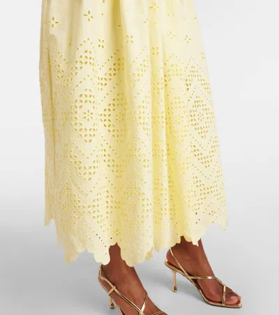 Self-portrait Broderie Anglaise Cotton Midi Dress