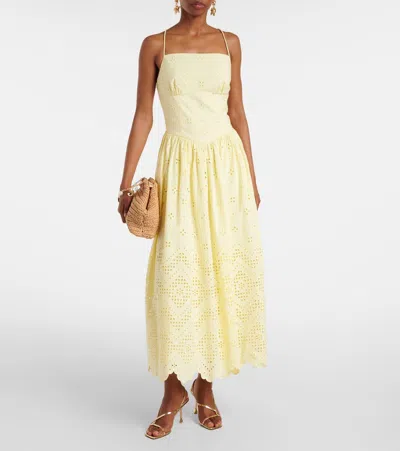Self-portrait Broderie Anglaise Cotton Midi Dress