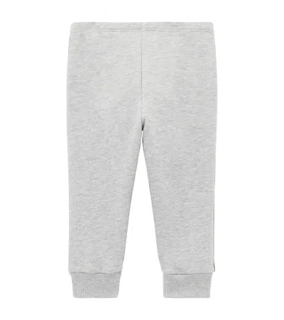 Gucci Baby Web Stripe Cotton Fleece Sweatpants In Gray
