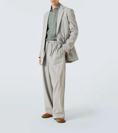 Loewe Mocassini Flex In Pelle Scamosciata Cammello Uomo