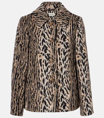 Rixo London Leila Leopard-print Jacket In Brown