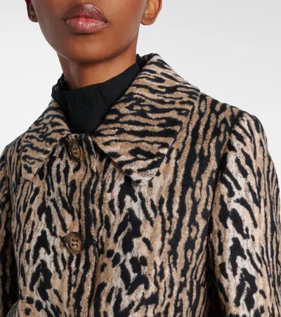 Rixo London Leila Leopard-print Jacket In Brown