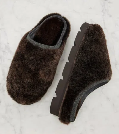 Brunello Cucinelli Flat Shoes  Woman Color Brown In Brown