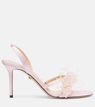Mach&mach Floating Pearl 85 Satin Sandals