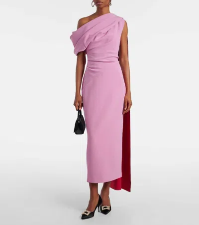 Roksanda Maite One-shoulder Draped Midi Dress