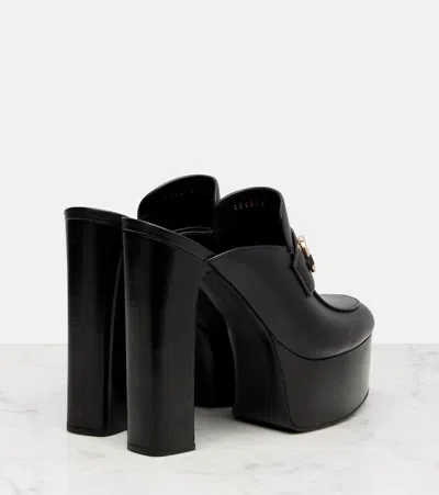 Gucci Horsebit Platform Mules In Calf Leather