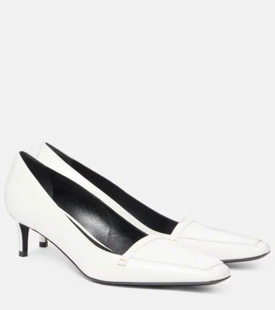 Khaite 50mm Celia Square-toe Heeled Pumps In White