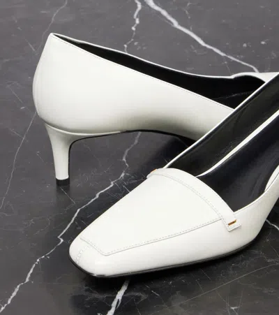 Khaite 50mm Celia Square-toe Heeled Pumps In White