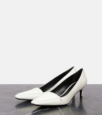 Khaite 50mm Celia Square-toe Heeled Pumps In White