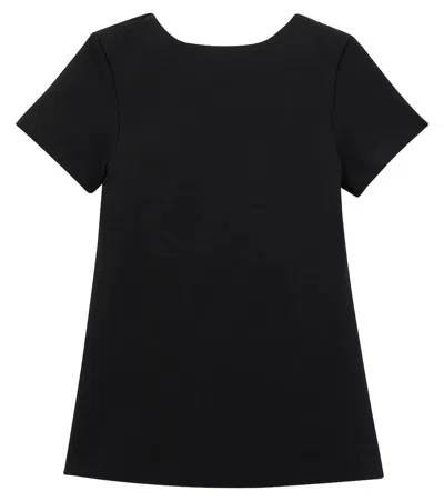 Versace Logo Jersey T-shirt Dress In Black