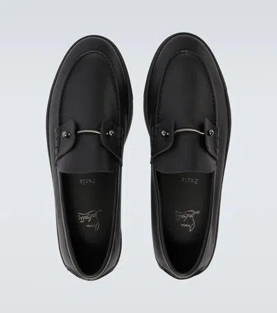 Christian Louboutin Chambeliboat Leather Slip-on Shoes