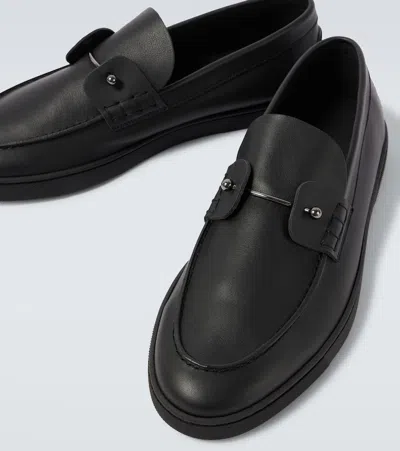 Christian Louboutin Chambeliboat Leather Slip-on Shoes