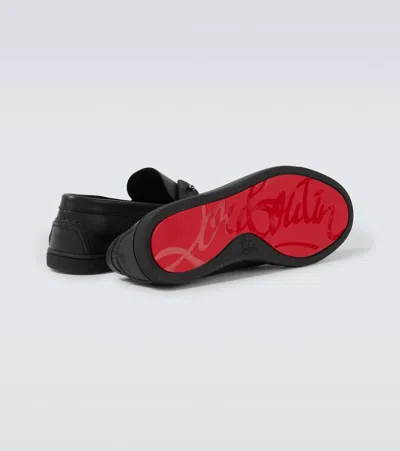 Christian Louboutin Chambeliboat Leather Slip-on Shoes