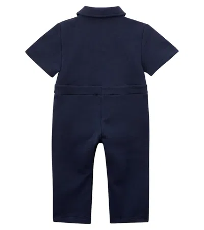 Donsje Baby Piebe Cotton-blend Jumpsuit In Blue