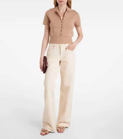 Mach&mach Double Bow Embellished Satin 65 Mules