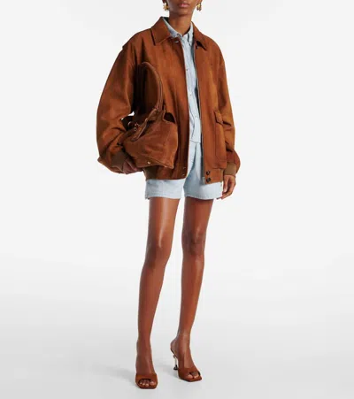 Mach&mach Puffy Heart Ring 95 Suede Mules