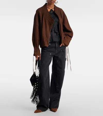 Isabel Marant Padim 50 Leopard-print Suede Slingback Pumps