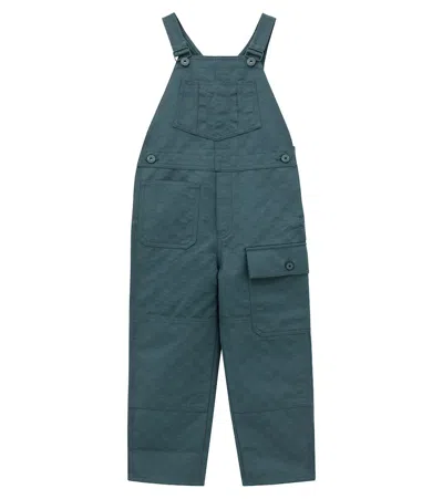 Gucci Gg Cotton Gabardine Overalls In Green