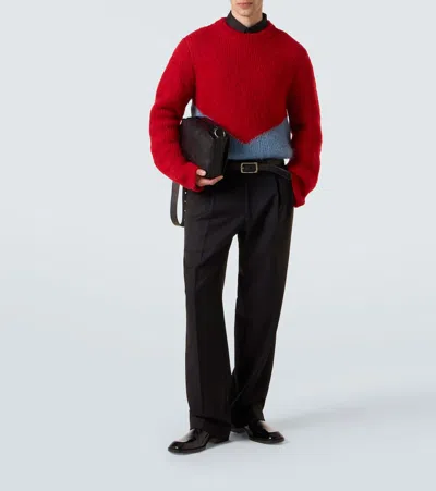 Jil Sander Mohair-blend Sweater In Red