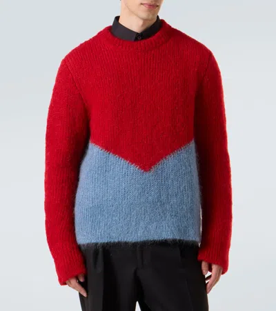 Jil Sander Mohair-blend Sweater In Red