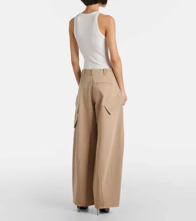 Alaïa Round Cargo Pants In Neutral