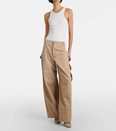 Alaïa Round Cargo Pants In Neutral