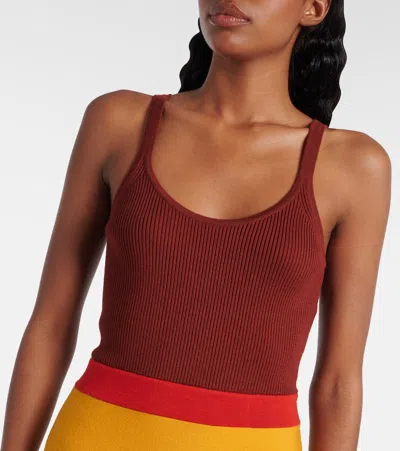 Gabriela Hearst Flaminius Knit Midi Dress In Golden Birch Merino Wool In Multi