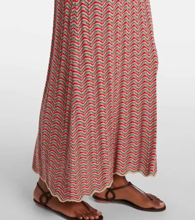 Rixo London Bondi Open-knit Cotton Maxi Dress In Multi