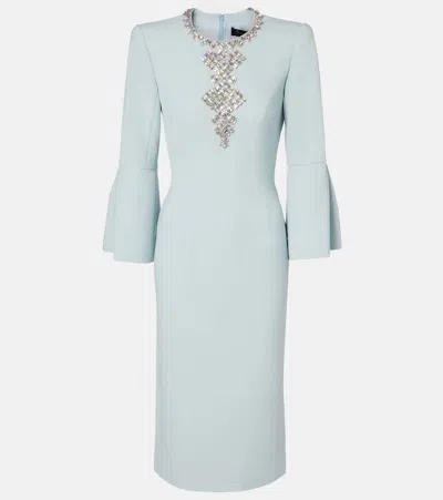 Jenny Packham Margoni Bell-sleeve Embellished Midi Dress