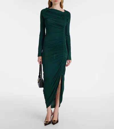 Ferragamo Sara Maxi Gancini Suede Slingback Pumps