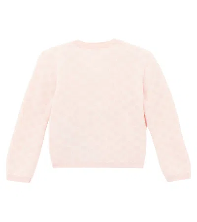 Gucci Gg Wool Cardigan In Pink