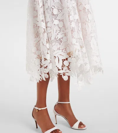 Oscar De La Renta Guipure Lace Midi Dress
