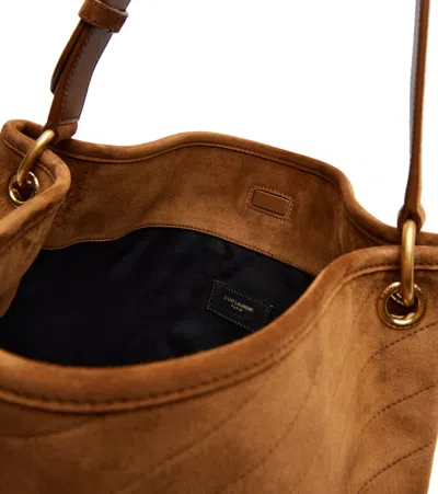 Saint Laurent Niki Suede Bucket Bag