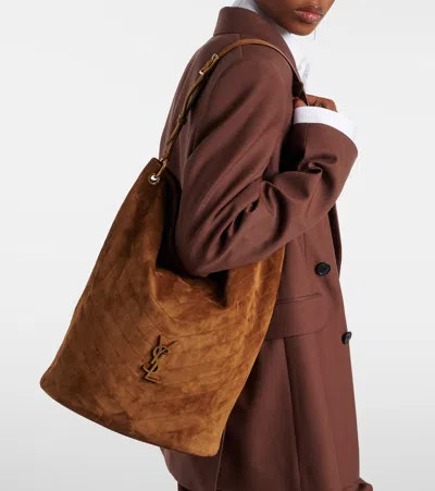 Saint Laurent Niki Suede Bucket Bag