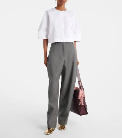 Givenchy Wool Tapered Pants In Gray