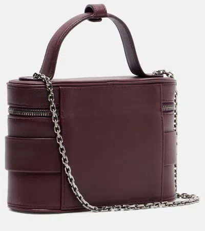 Roger Vivier Vanity Bag Bordeaux With Rhinestone Buckle In Burgundy
