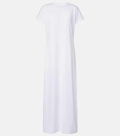 Leset Exclusive Margo Cotton T-shirt Maxi Dress In White