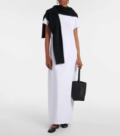 Leset Exclusive Margo Cotton T-shirt Maxi Dress In White