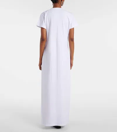 Leset Exclusive Margo Cotton T-shirt Maxi Dress In White