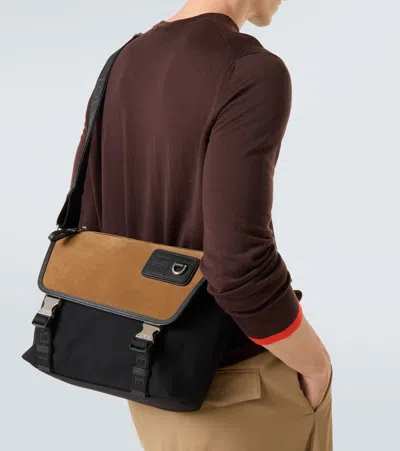 FLEX M号帆布与绒面革邮差包