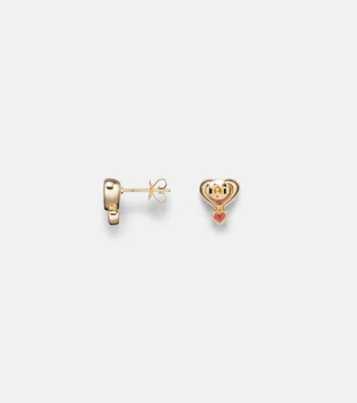 Roxanne First 14kt Gold Single Earring With Tourmaline And Garnet