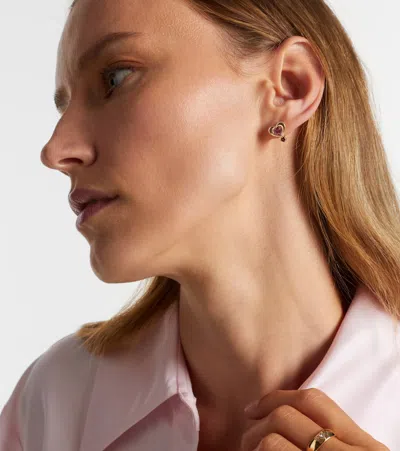 Roxanne First 14kt Gold Single Earring With Tourmaline And Garnet