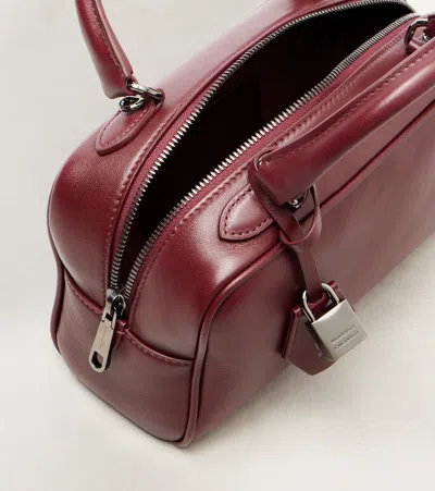 Brunello Cucinelli Explorer Small Boston In Glossy Nappa Leather Bags In Burgundy