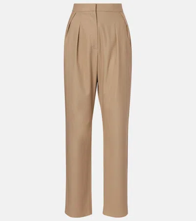 Max Mara Dede Pleated Cotton Slim Pants