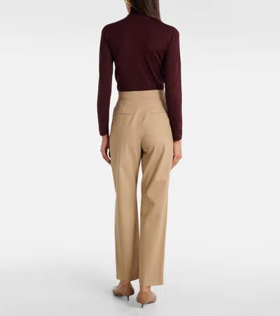 Max Mara Dede Pleated Cotton Slim Pants
